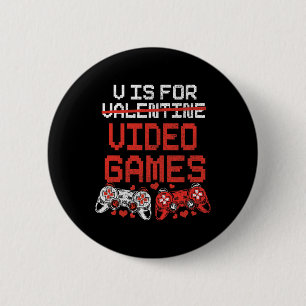 Badge Rond 5 Cm Jeu Vidéo Valentines Chemise de Jour Pour Garçons 