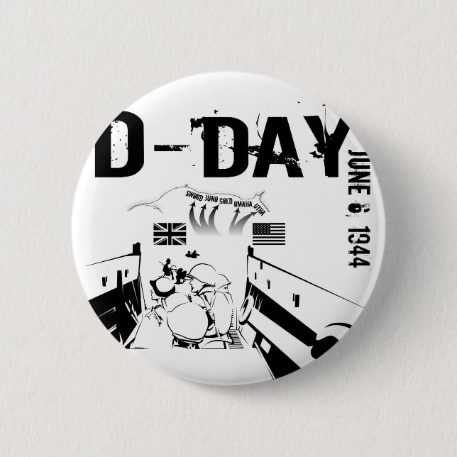 Badge Rond 5 Cm JEUDI 6 juin 1944 (Devant)