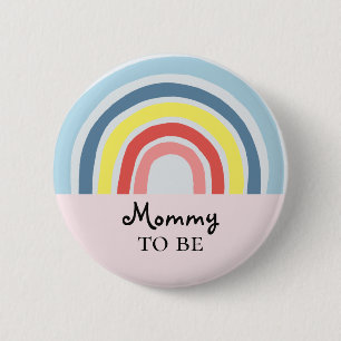 Badge Rond 5 Cm Jeune Fille, Maman Moderne Pour Être Baby shower