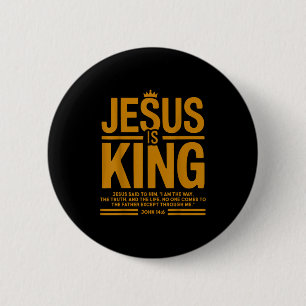 Badge Rond 5 Cm Jeune Garçon Jésus Est Le Roi Camo Christian Dieu