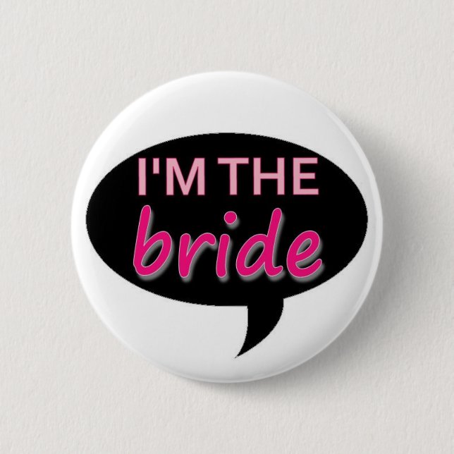 Badge Rond 5 Cm jeune mariée (Devant)