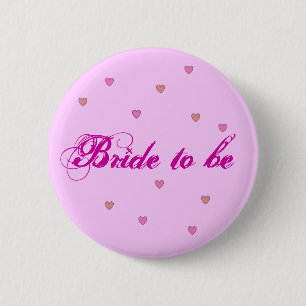 Badge Rond 5 Cm Jeune mariée à être bouton