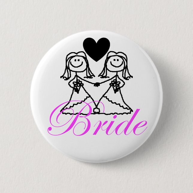 Badge Rond 5 Cm Jeune mariée à être insigne (Devant)