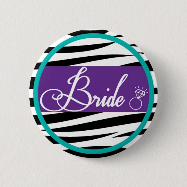 Badge Rond 5 Cm Jeune mariée à être Pin (Devant)