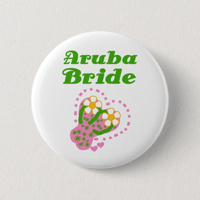 Badge Rond 5 Cm Jeune mariée d'Aruba (Devant)