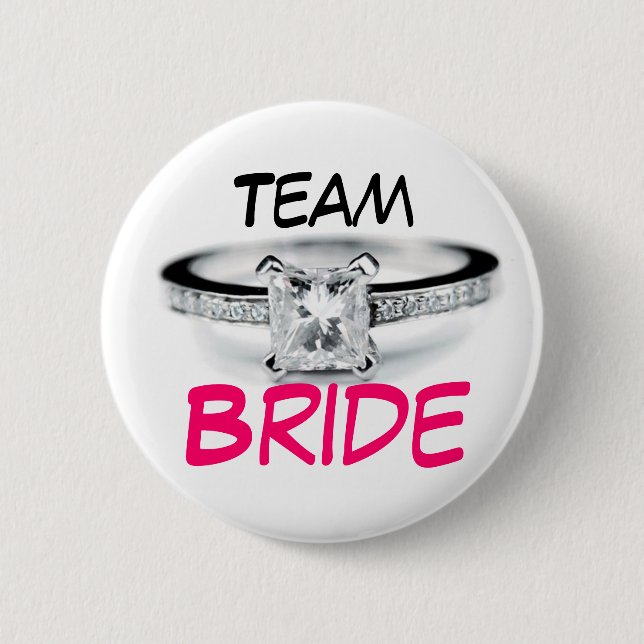 Badge Rond 5 Cm Jeune mariée d'équipe (Devant)