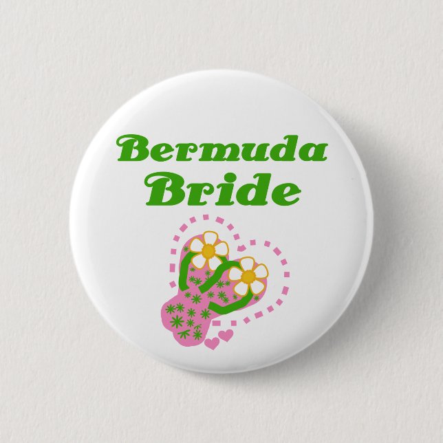 Badge Rond 5 Cm Jeune mariée des Bermudes (Devant)