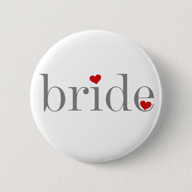 Badge Rond 5 Cm Jeune mariée grise des textes (Devant)