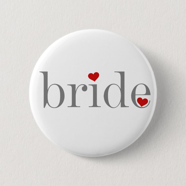 Badge Rond 5 Cm Jeune mariée grise des textes (Devant)