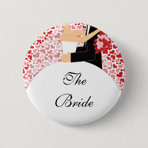 Badge Rond 5 Cm Jeune mariée nuptiale de partie à être bouton/P