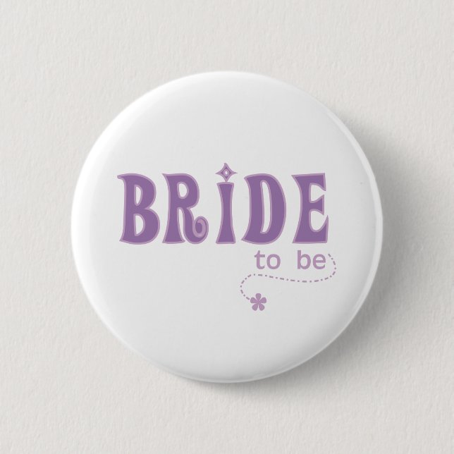 Badge Rond 5 Cm Jeune mariée pourpre à être (Devant)