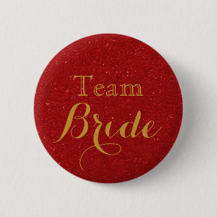 Badge Rond 5 Cm Jeune mariée pourpre d'équipe de mariage