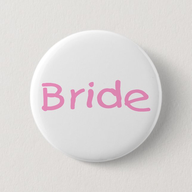 Badge Rond 5 Cm Jeune mariée (rose) (Devant)