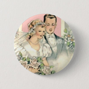 Badge Rond 5 Cm Jeunes mariés