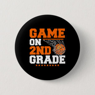 Badge Rond 5 Cm Jeux amusants sur la deuxième année Bysketbyll Pre