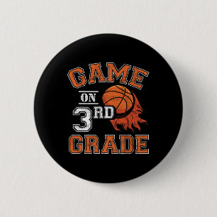 Badge Rond 5 Cm Jeux Amusants Sur Le Basket De Troisième Année Pre