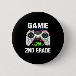 Badge Rond 5 Cm Jeux de jeu de 2e année deuxième premier jour d'éc