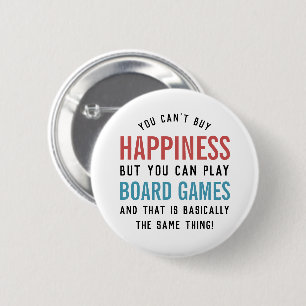 Badge Rond 5 Cm Jeux de société est le bonheur Funny Jeux de socié