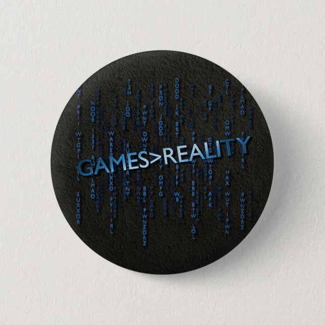 Badge Rond 5 Cm Jeux plus grands que la réalité (Devant)