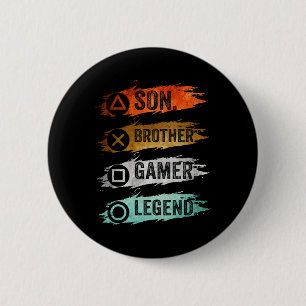 Badge Rond 5 Cm Jeux Vidéos Vintages Pour Garçons Brother S