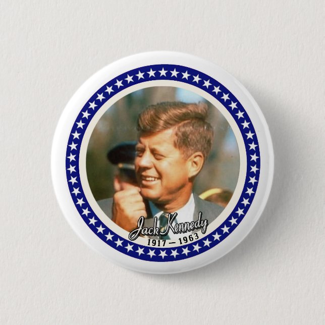 BADGE ROND 5 CM JFK (Devant)