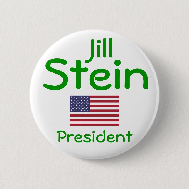 Badge Rond 5 Cm Jill Stein pour le président Parti Vert 2012 (Devant)