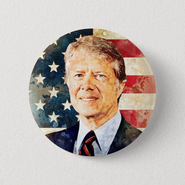 Badge Rond 5 Cm Jimmy Carter (Devant)