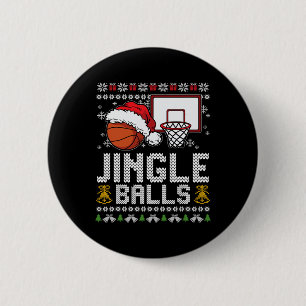 Badge Rond 5 Cm Jingle Balls Ugly Christmas Pyjama Cool Sport X-Ma