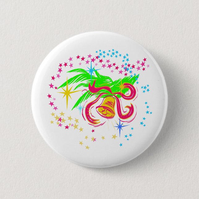 Badge Rond 5 Cm Jingle Bells (Devant)