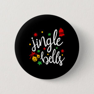 Badge Rond 5 Cm Jingle Bells Jingle Tout le chemin Noël cadeau Noë