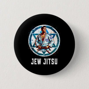 Badge Rond 5 Cm Jitsu Karate Funny Hanukkah