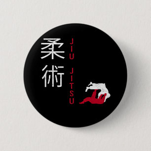 Badge Rond 5 Cm Jiu Jitsu Arts martiaux japonais