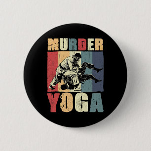 Badge Rond 5 Cm Jiu Jitsu Brésilien Rétro Meurtre Yoga Drôle Bjj M