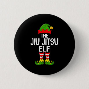 Badge Rond 5 Cm Jiu Jitsu Elf Xmas Correspondance Famille Elf Squa