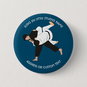 Badge Rond 5 Cm Jiu Jitsu Judo Martial Arts Studio