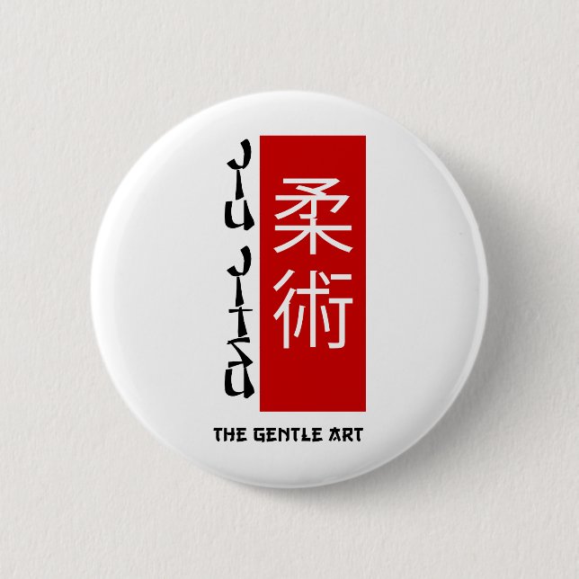 Badge Rond 5 Cm Jiu Jitsu - l'art doux (Devant)