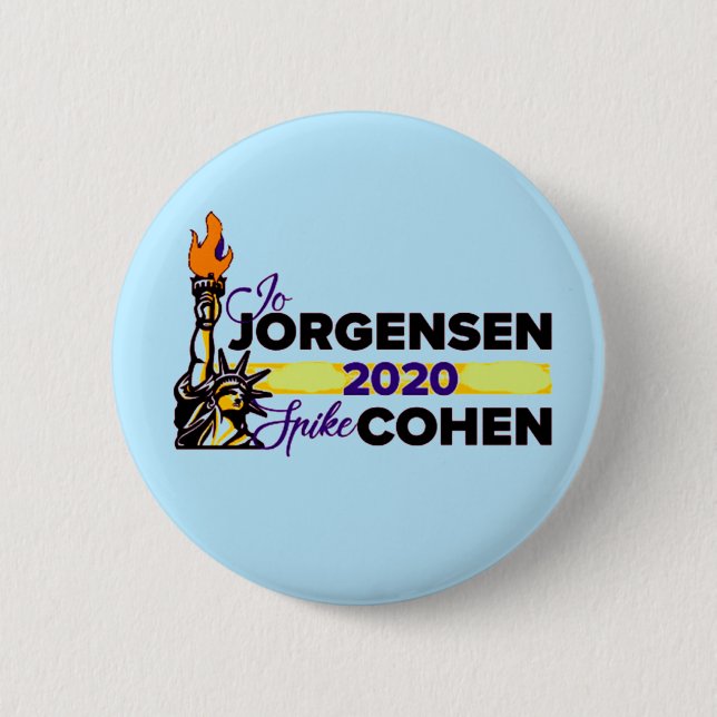 Badge Rond 5 Cm Jo Jorgensen / Spike Cohen 2020 (Devant)