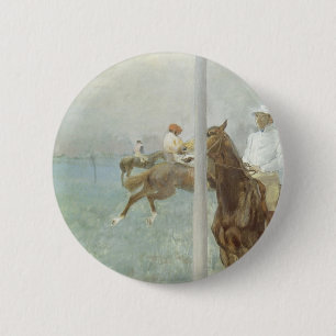 Badge Rond 5 Cm Jockeys Before the Race par Edgar Degas