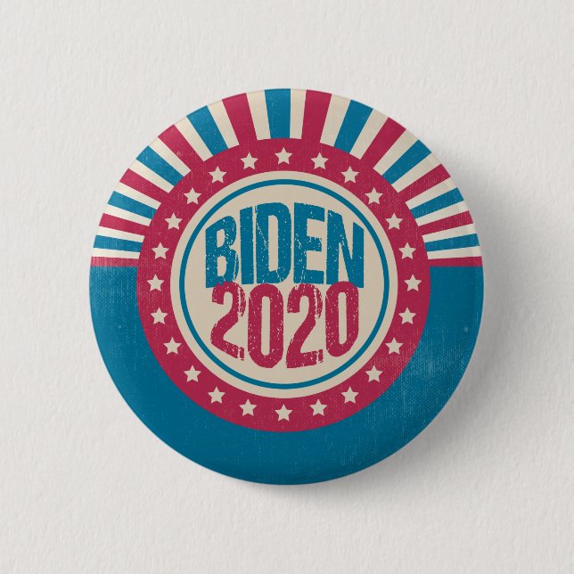 Badge Rond 5 Cm Joe Biden 2020 Rétro Politique (Devant)