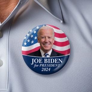 Badge Rond 5 Cm Joe Biden 2024 pour le président Photo