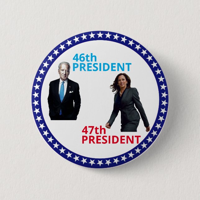 Badge Rond 5 Cm Joe Biden 46e Président (Devant)