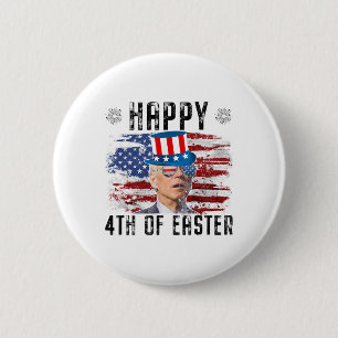 Badge Rond 5 Cm Joe Biden 4 juillet Joyeuses Pâques 4 juillet État