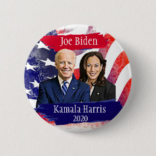 Badge Rond 5 Cm Joe Biden et Kamala Harris 2020 Élection américain