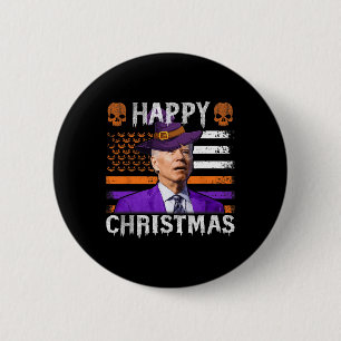 Badge Rond 5 Cm Joe Biden Joyeux Halloween Joyeux Noël NOUS Drapea