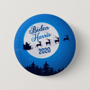 Badge Rond 5 Cm Joe Biden Kamala Harris 2020 Noël