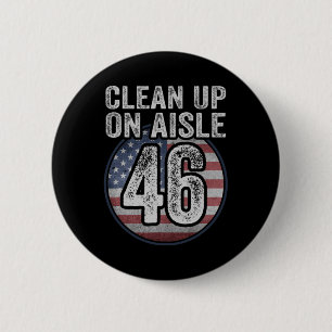 Badge Rond 5 Cm Joe Biden Trump 2024 Retour L'Amérique Nettoie Sur