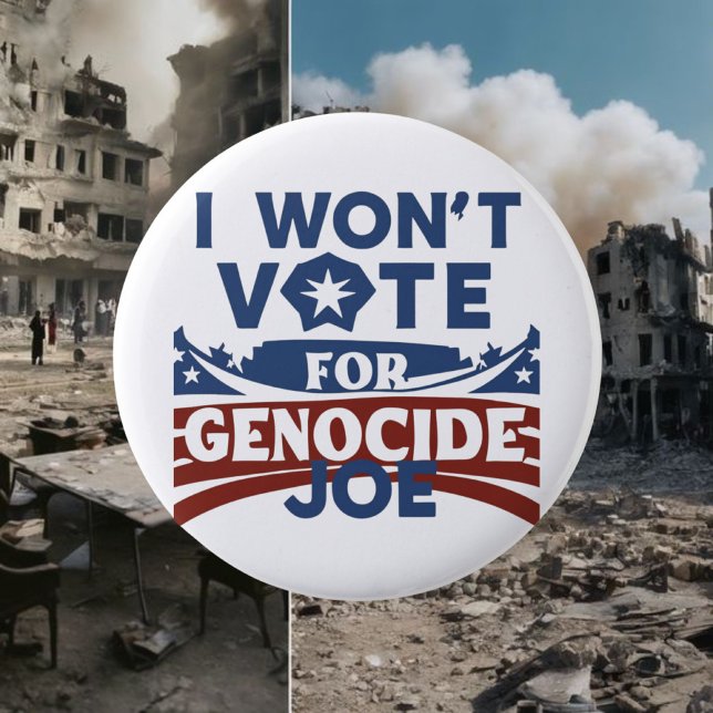 Badge Rond 5 Cm joe du génocide, bouton (Créateur téléchargé)