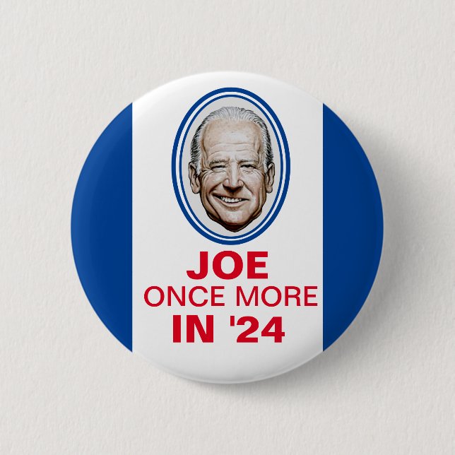 Badge Rond 5 Cm Joe une fois de plus en 24 (Devant)