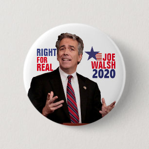 Badge Rond 5 Cm Joe Walsh pour le Président 2020