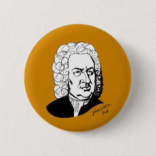 Badge Rond 5 Cm Johann Sebastian Bach